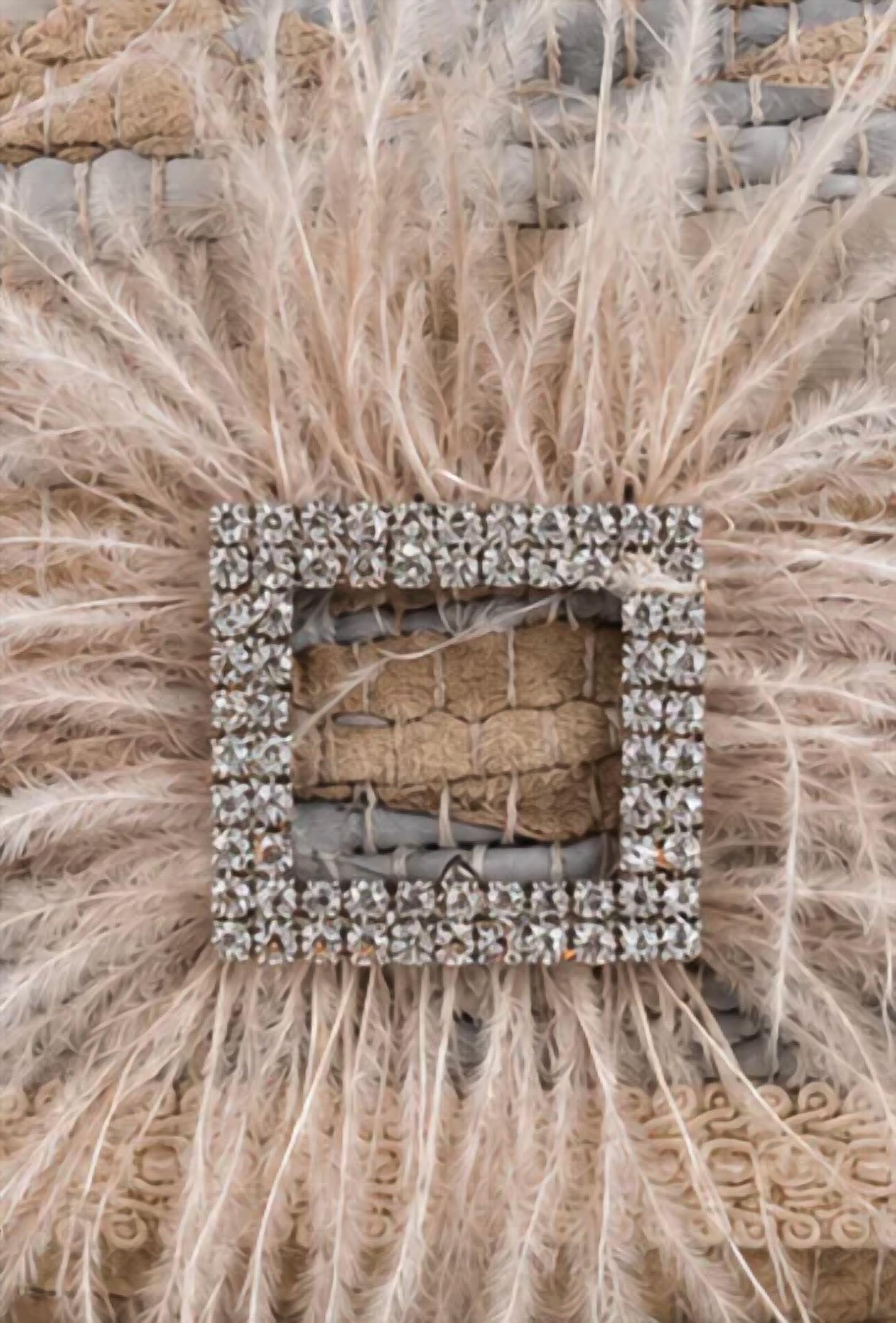 Elektra'S Workshop - Women's Ostrich Feather Mini Shoulder Bag