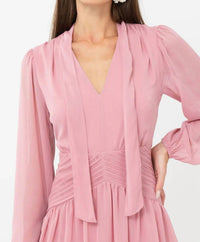Adelyn Rae - Betsy Neck Tie Mini Dress