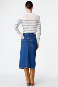vanessabruno Batista Jean Skirt in royal - women's skirt - detail view