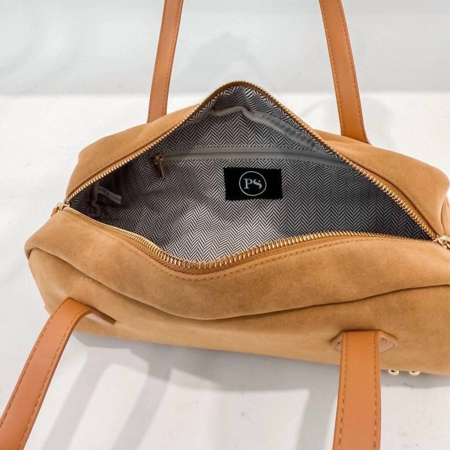 Pretty Simple - Women's Sally Vegan Suede Barrel Shoulder Bag