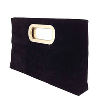 Jnb - Women's Celeste Top Handle Faux Suede Clutch