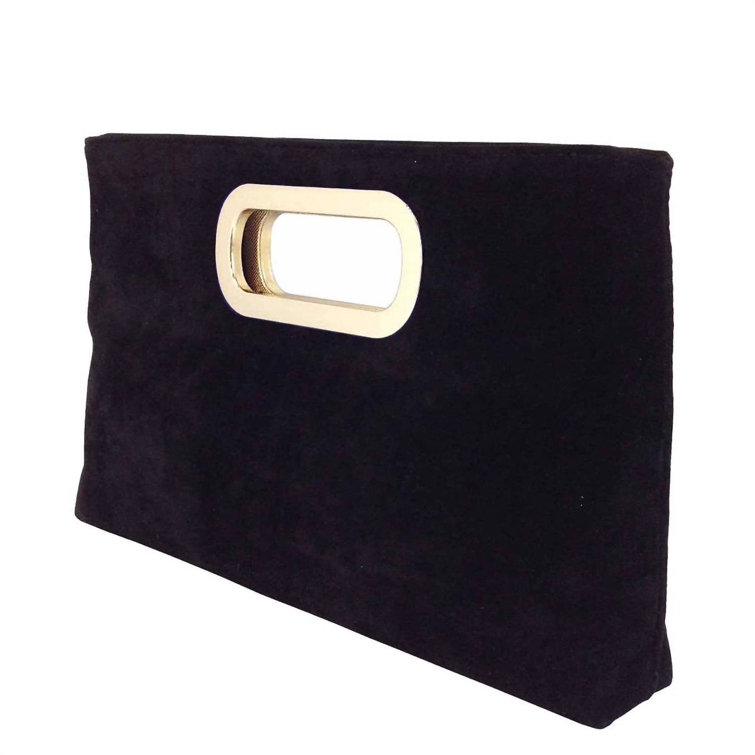 Jnb - Women's Celeste Top Handle Faux Suede Clutch