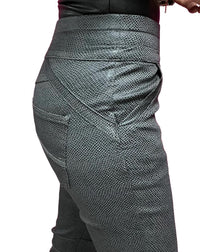 Faux Skin Flat Front Jogger Pant
