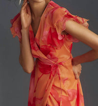 hutch Whitlee Floral Wrap Dress in coral - women's dress - view 4