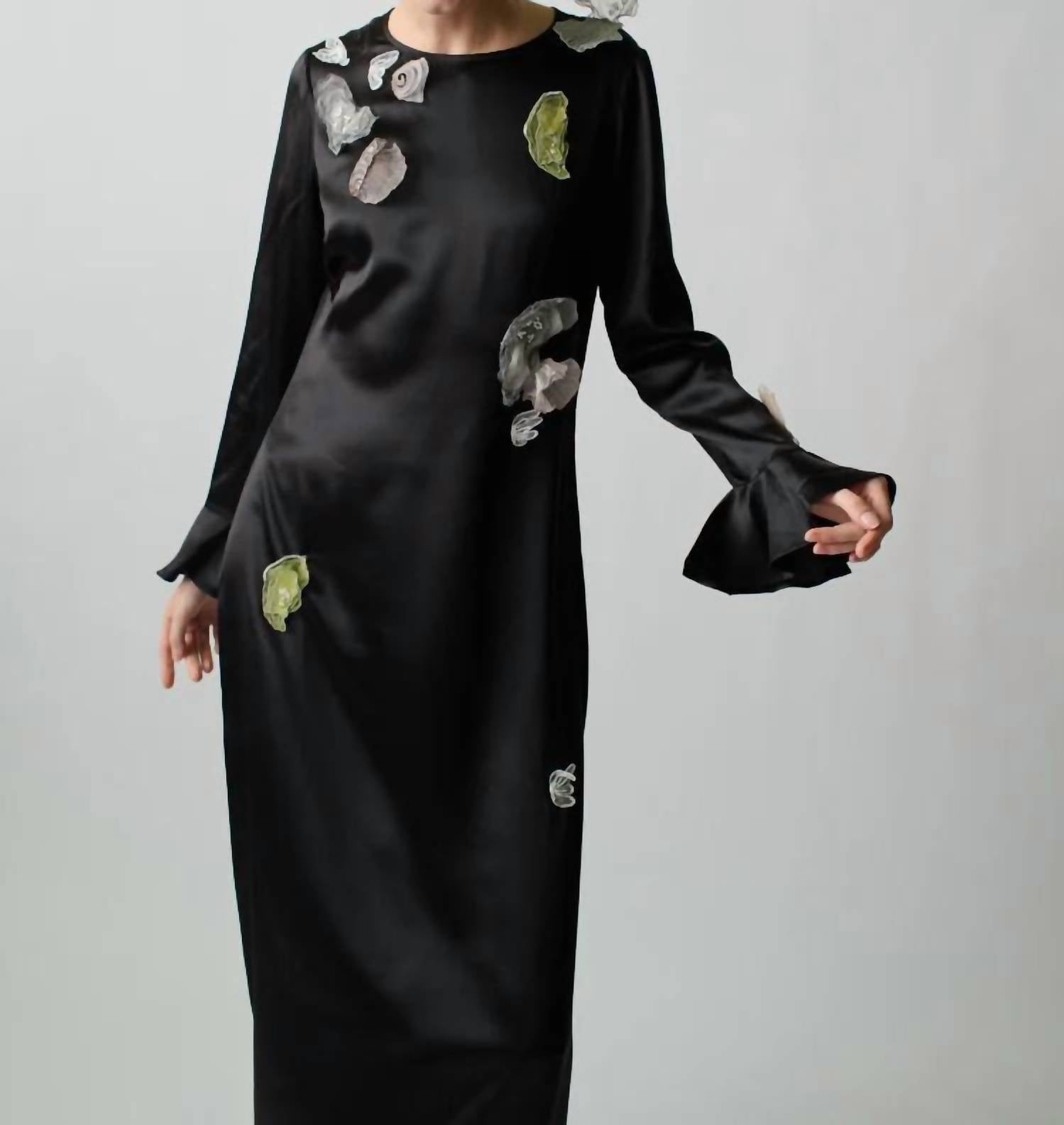 Lingua Franca - Ania Embellished Silk Dress