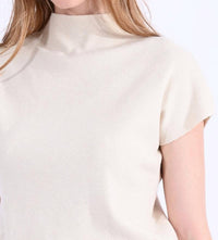 Knitted Capped Sleeveless Sweater