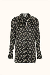 Shona Joy - Silk Contrast Relaxed Shirt