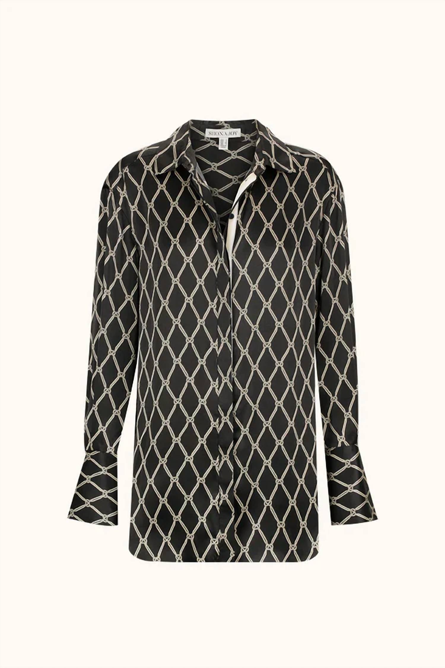 Shona Joy - Silk Contrast Relaxed Shirt