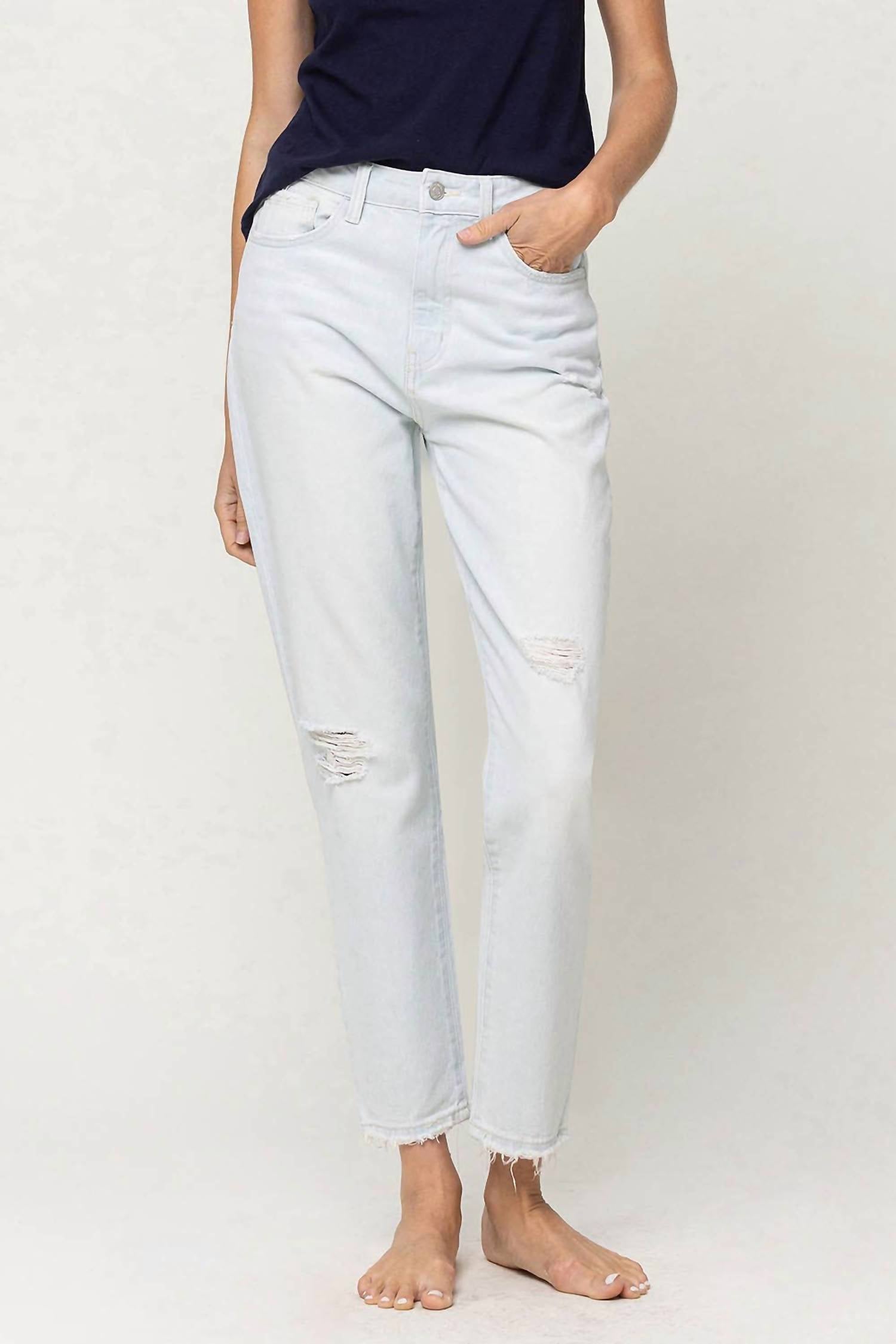 Flying Monkey - Rosa Super High Rise Mom Jeans