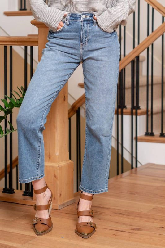 Kancan - Jordana High Rise True Straight Leg Jeans