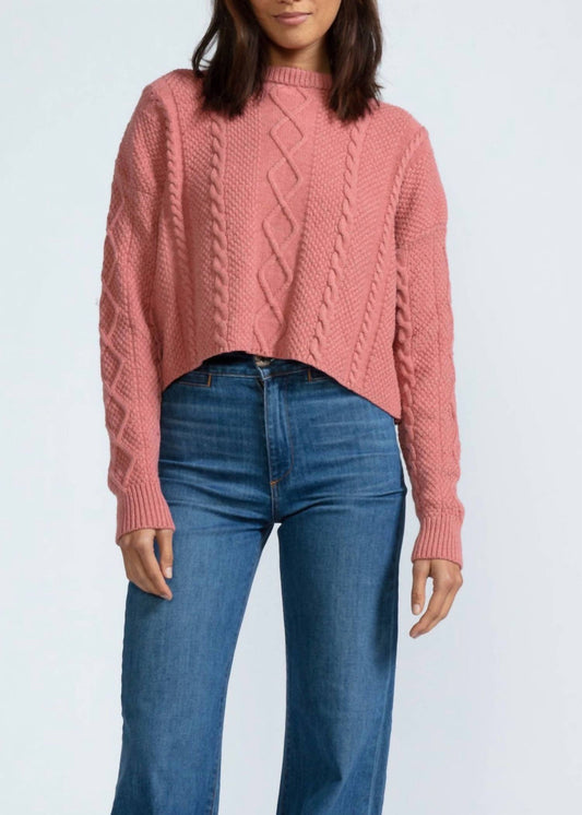 Askk Ny - Cable Cropped Crew Sweater