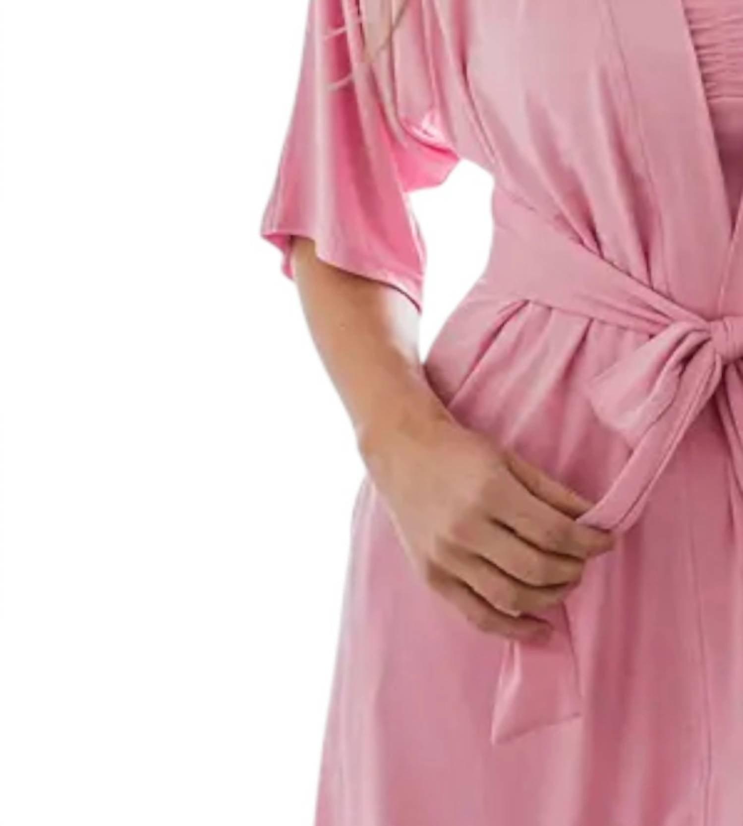 Yala - Nina Elbow Sleeve Belted Organic Bamboo Robe