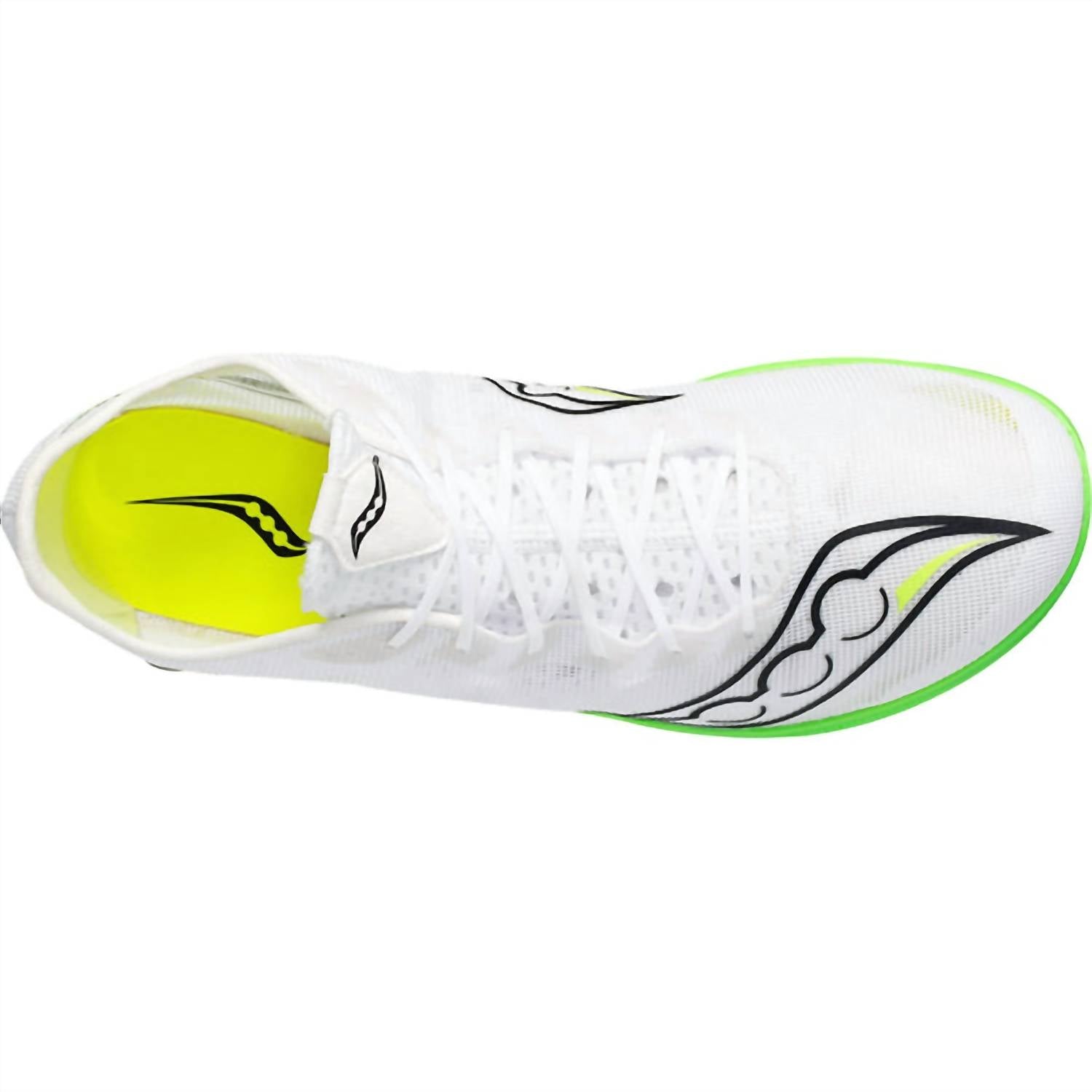 SAUCONY Women's Endorphin Cheetah Spike Shoes in white slime - women's shoe - view 4