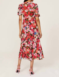 Mac Duggal - Floral Puff Sleeve Dress