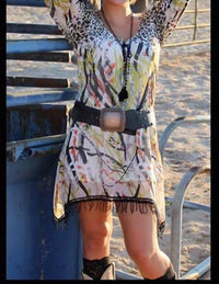 R Cinco Ranch Torri Tunic in multi - women's shirt - alternate view