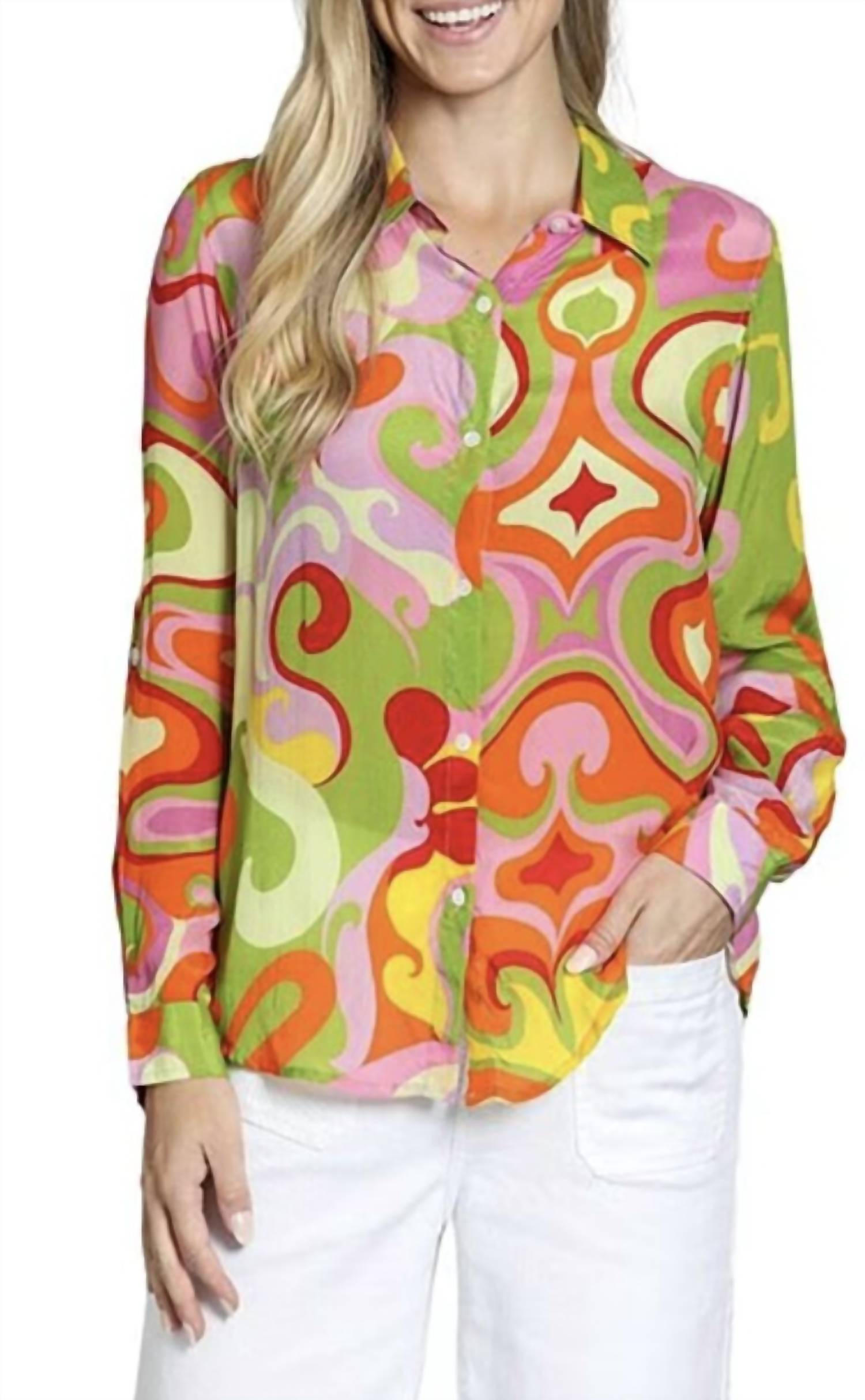 Apny - Woven Printed Long Sleeve