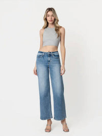 Flying Monkey - High Rise Full Length Wide Leg Jeans