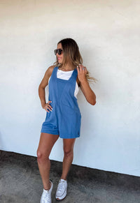 BLAKELEY Beach Please Romper in blue - women's pants - alternate view