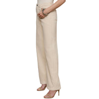 L'Agence Scott High Rise Wide Leg Corduroy Pant in french vanilla - women's jeans - view 4