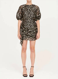 RHODE Dafina Top in black gold metallic - women's blouse
