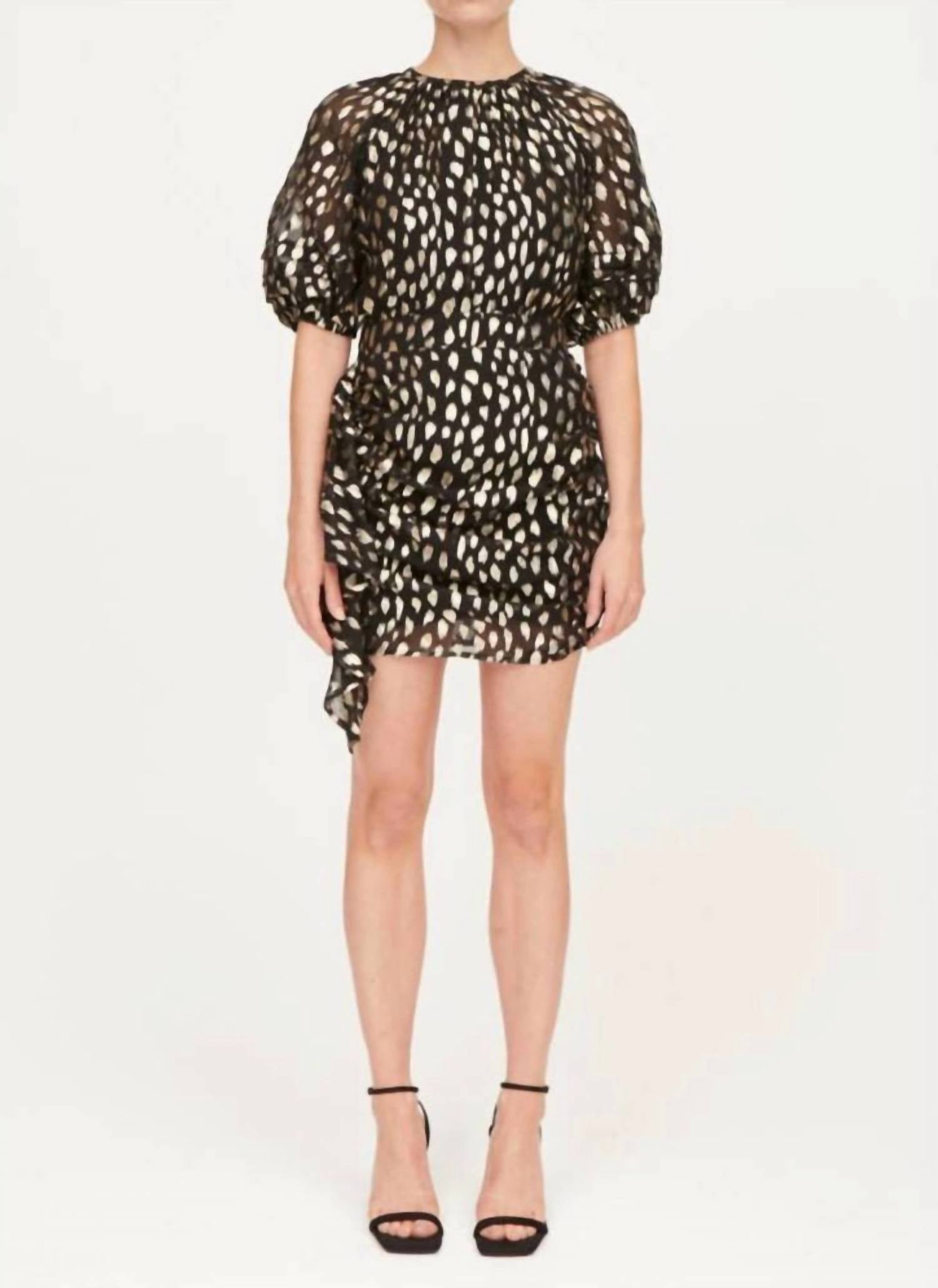 RHODE Dafina Top in black gold metallic - women's blouse