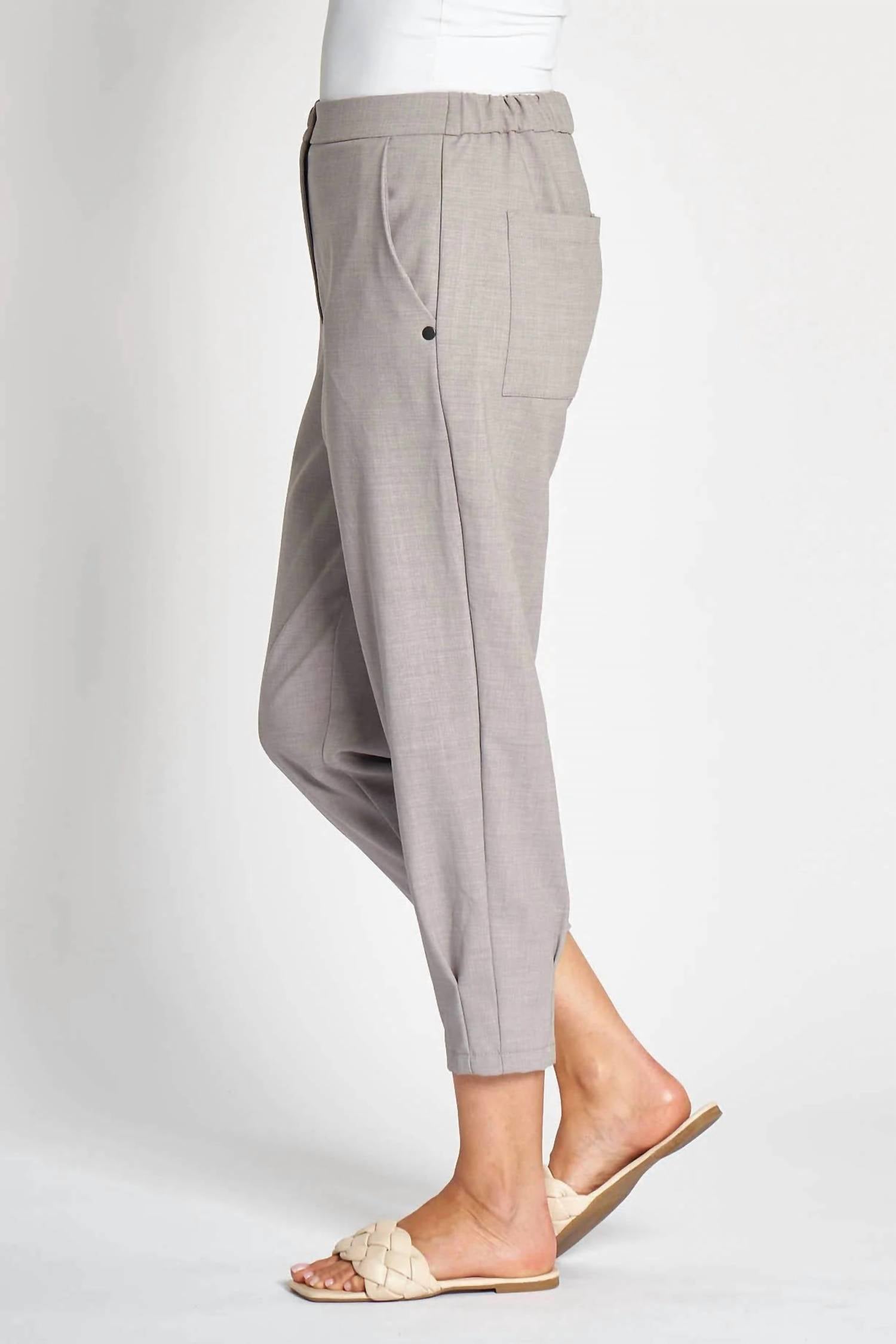 Zhrill Zhborda Ankle Length Pants in grey - women's pants - alternate view