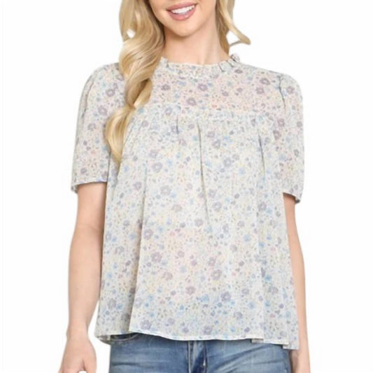 Westmoon - Short Sleeved Floral Print blouse