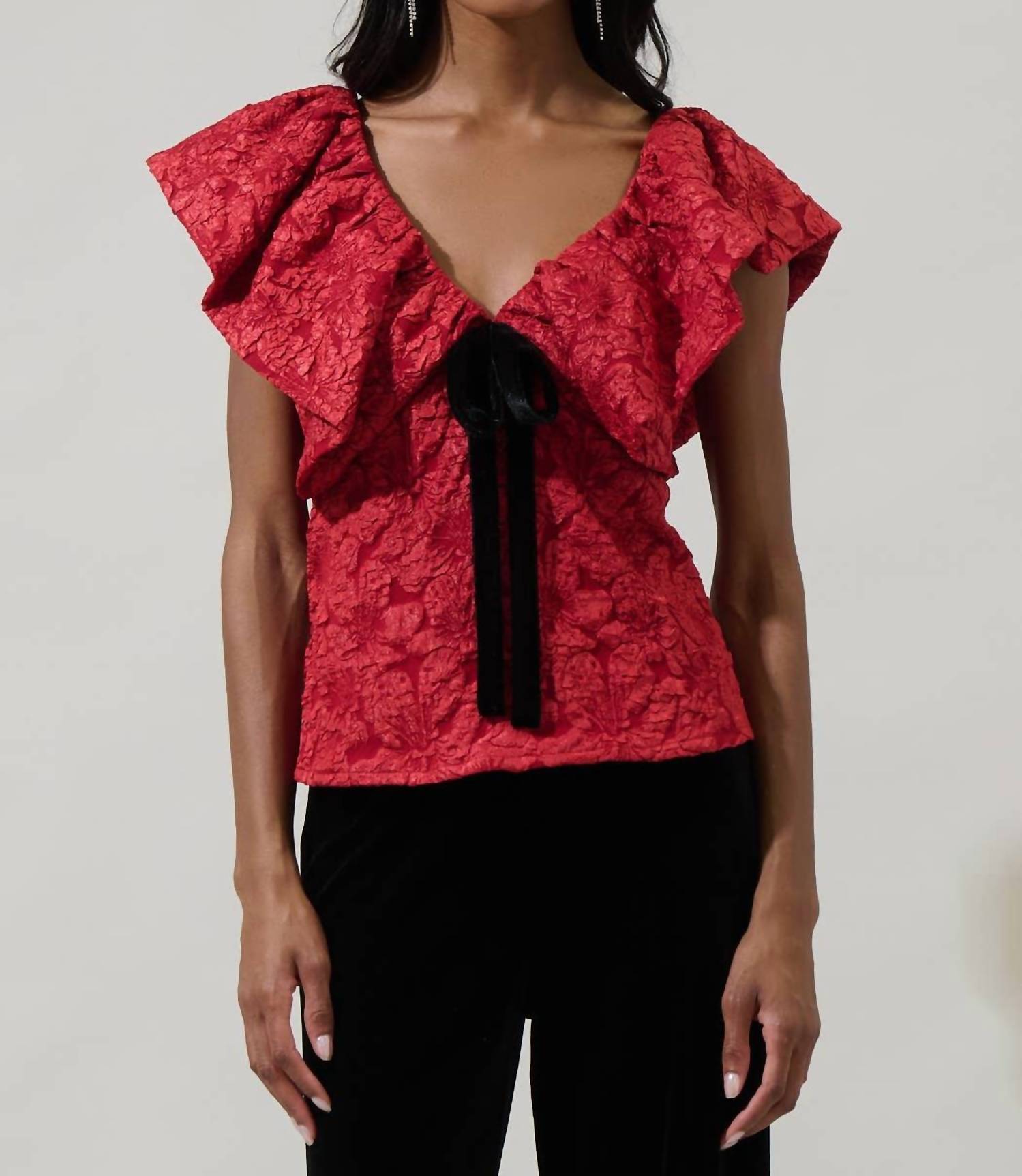 Sugarlips - Maryn Jacquard Luci Babydoll Top
