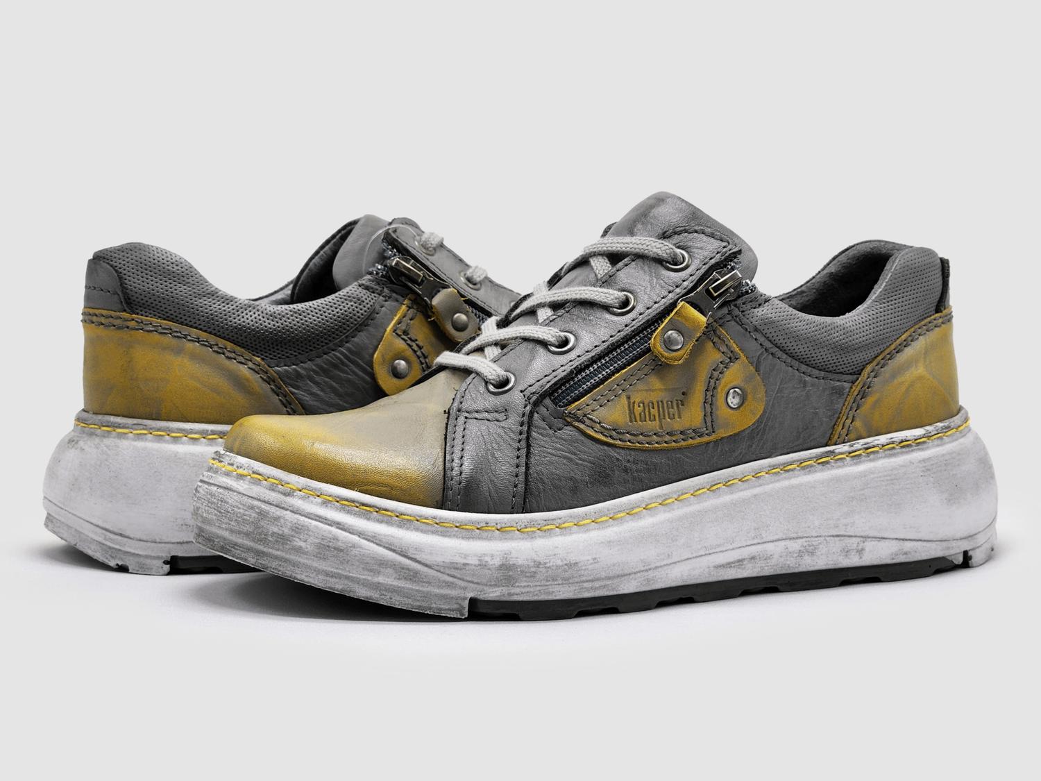 Kcr Group - Women's Retro Zip-up Leather Shoes