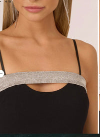 Adrianna Papell - KNIT CREPE COCKTAIL DRESS
