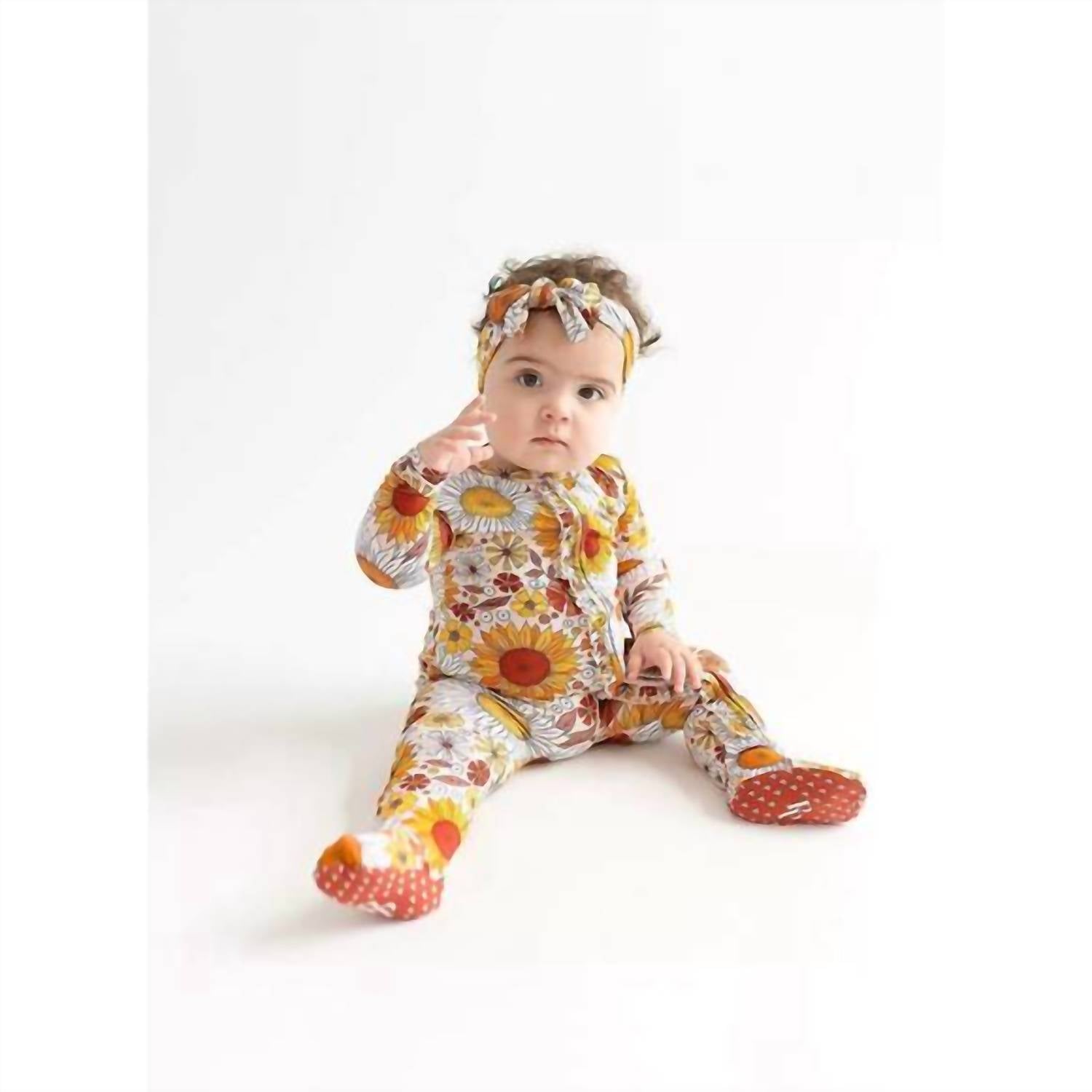 Posh Peanut - Ruffled Zippered One Piece Footie