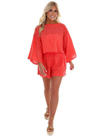 Hyfve - Peachy Keen Eyelet Two Piece Set