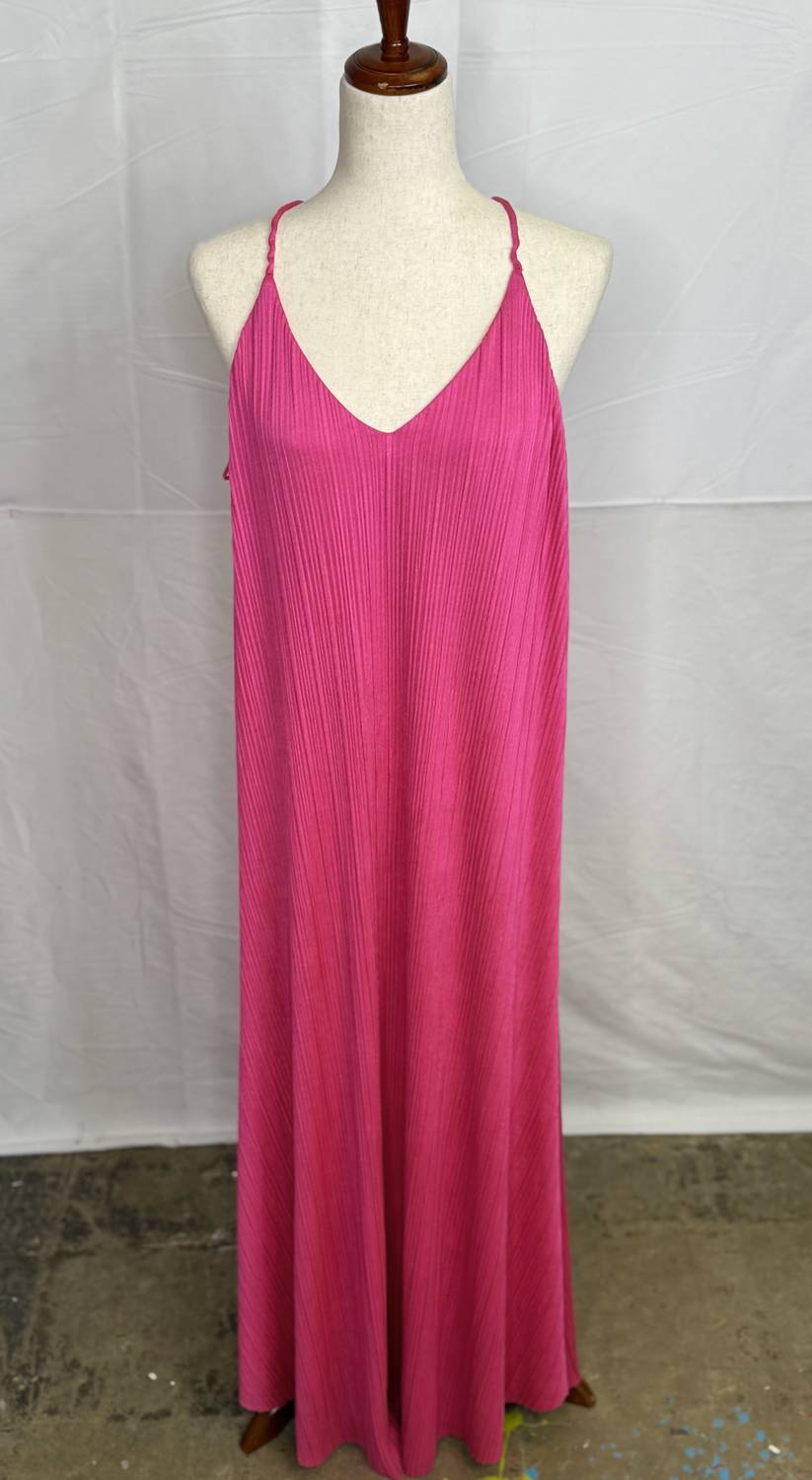 Glam - V-Neck Maxi Halter Dress