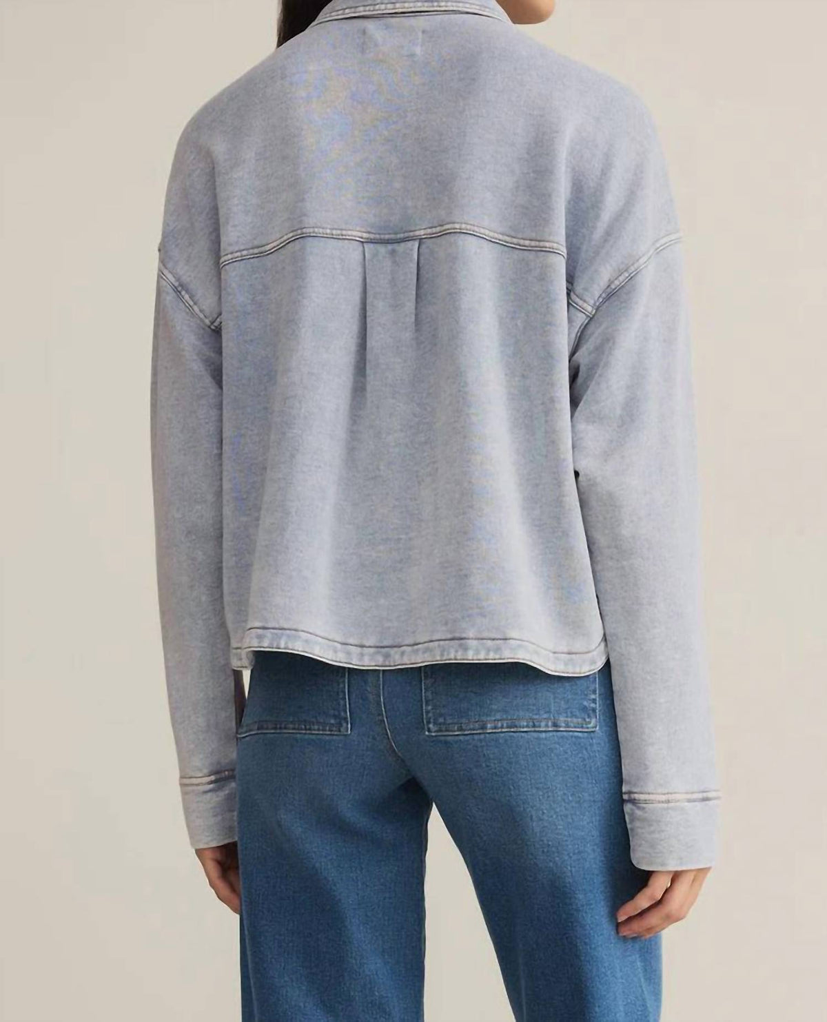 Z Supply - ALL DAY CROPPED KNIT DENIM JACKET