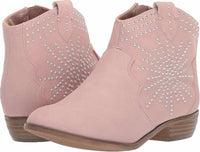 Nina Girls Sariah Ankle Boots in blush suede - kids' boots - detail view