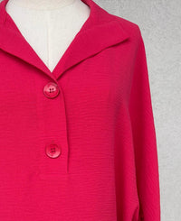 Renuar Women's Ocean Breeze Dolman Blouse in terracotta - women's blouse - detail view
