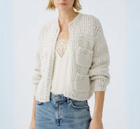 Oui - Wool Knit Jewel Buttons Cardigan