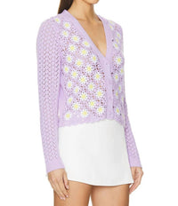 Autumn Cashmere - Hand Crochet Daisy Cardigan