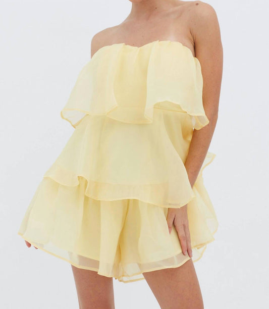 One And Only Collective - Sunny Disposition Tiered Chiffon Romper