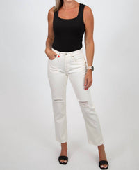 Wishlist - Straight Leg Distressed Jeans