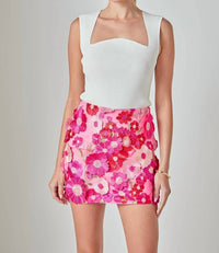 Endless Rose - Floral Embroidered Skirt
