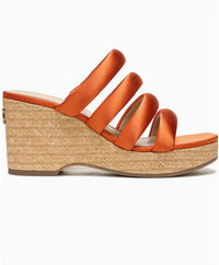 Sam Edelman Women's Yuki Wedges in orange satin - women's shoe - view 5