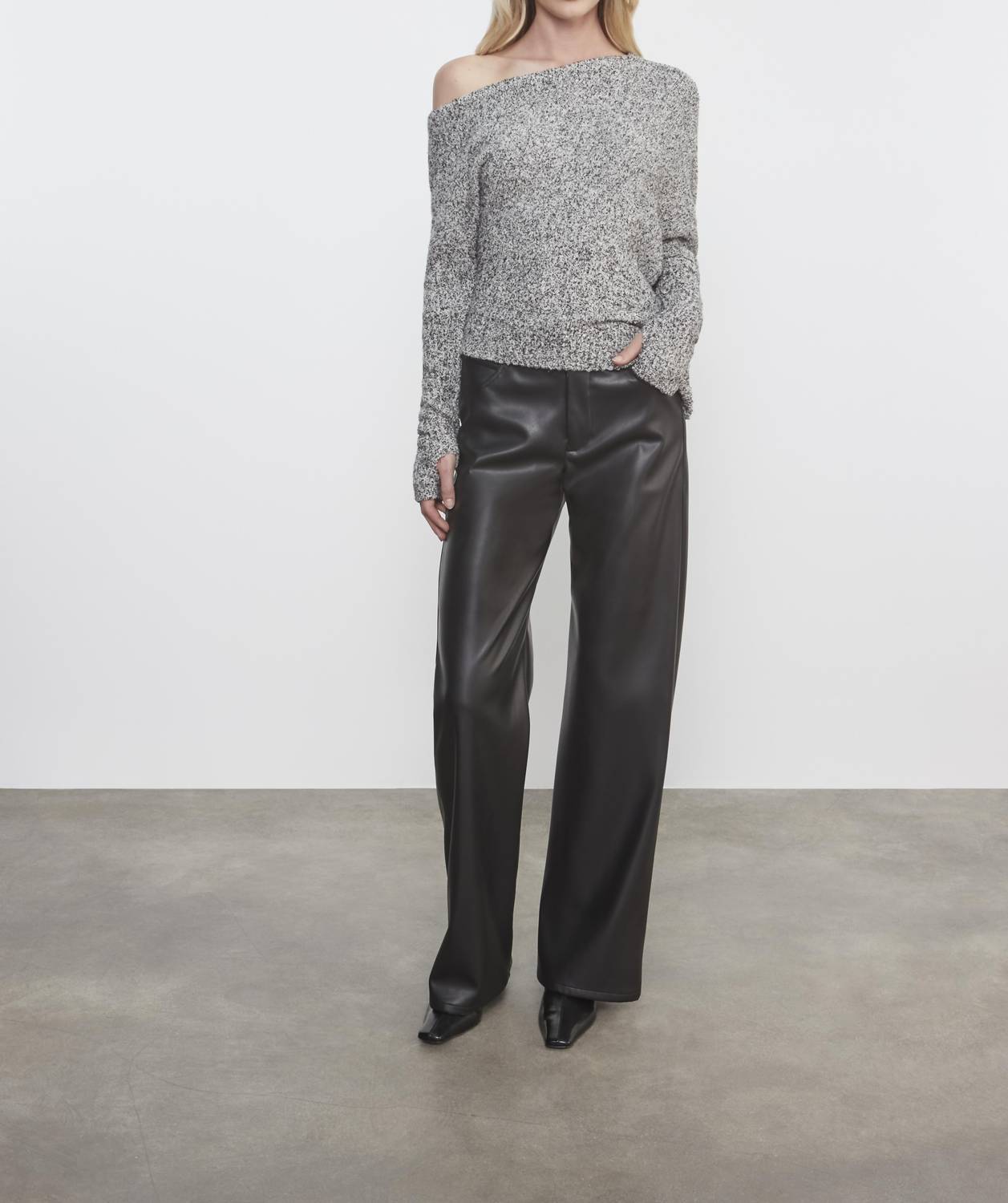 Enza Costa - BOUCLE KNIT SLOUCH SWEATER