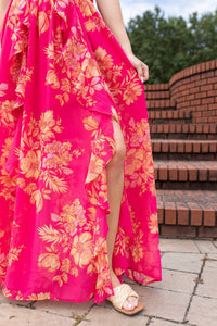 DRESS FORUM Somewhere on a Beach Deep V-Neck Dress in pink - women's dress - view 4