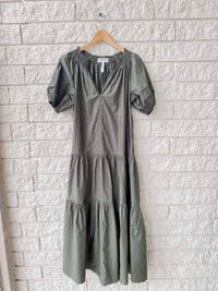 APIECE APART Uva Romantic Maxi Dress in thyme - women's dress - alternate view