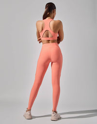 HEROINE SPORT Dalia High-performance Legging in coral - women's pants - alternate view