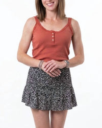 Angie - Midnight Wildflower Skort
