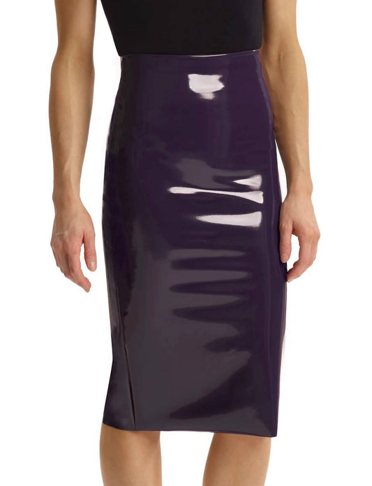 Commando - Faux Patent Leather Midi Skirt