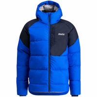swix Focus Down Puffer Hooded Zip Jacket in blue black - men's jacket - view 7