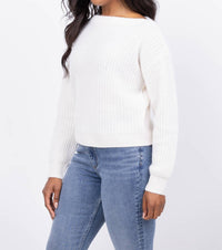 White + Warren - Cashmere Ribbed Boatneck Top